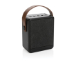 Wireless speaker with solar panel, LED lamp and carry handle colour black