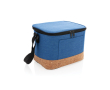 Portable cooler with cork detail for 6 cans colour marbled blue