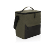 RPET cooler bag with front pocket, holds up to 12 cans colour green