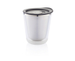 Compact personalised thermal mugs in stainless steel, 227 ml colour black