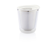 Compact personalised thermal mugs in stainless steel, 227 ml colour white