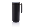 Small thermal mug with anti-drip one-touch opening, 225 ml colour black