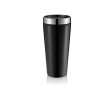 Branded thermal mug from steel with PP inner, 350 ml colour black