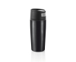 Printed thermal mugs with one-touch opening, 300 ml colour black