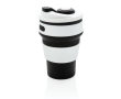 Branded foldable silicone mugs, 350 ml colour black