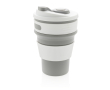 Branded foldable silicone mugs, 350 ml colour grey