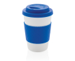 Microwave-safe plastic cups for promotions, 270 ml colour blue