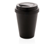 Plastic takeaway cup with double wall, 300 ml colour black