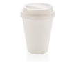 Plastic takeaway cup with double wall, 300 ml colour white