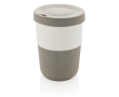 Large sustainable PLA takeaway cup, 380 ml colour grey