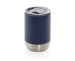 Recycled steel thermal cup with anti-drip lid, 360 ml colour navy-blue