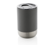Recycled steel thermal cup with anti-drip lid, 360 ml colour dark grey