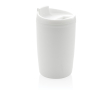 Recycled plastic thermal cup with logo, 300 ml colour white