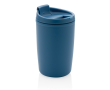 Recycled plastic thermal cup with logo, 300 ml colour blue