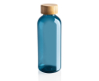 Recycled plastic bottle with bamboo lid, 660 ml colour blue