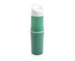 Personalised eco bottle made from sugarcane, 500 ml colour green