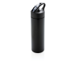Stainless steel sports bottles with straw, 500 ml colour black