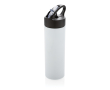 Stainless steel sports bottles with straw, 500 ml colour white