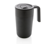 Recycled plastic and metal thermal mug, 480 ml colour black