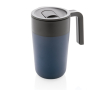 Recycled plastic and metal thermal mug, 480 ml colour navy-blue