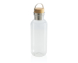 Recycled plastic bottle with cap and handle, 680 ml colour transparent