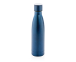 Elegant, promotional recycled steel bottle, 500 ml colour dark blue