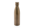Elegant, promotional recycled steel bottle, 500 ml colour brown