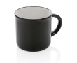 Branded, vintage-style ceramic mug in two colours, 280 ml colour black