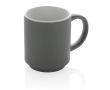 Stackable ceramic mug with colour design, 180 ml colour grey