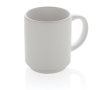 Stackable ceramic mug with colour design, 180 ml colour white