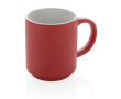 Stackable ceramic mug with colour design, 180 ml colour red