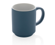 Stackable ceramic mug with colour design, 180 ml colour blue
