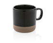 Promotional ceramic mug with original glazed design, 360 ml colour black