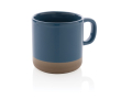 Promotional ceramic mug with original glazed design, 360 ml colour blue