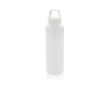 Branded recycled plastic bottle with handle, 500 ml colour white