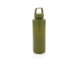 Branded recycled plastic bottle with handle, 500 ml colour dark green