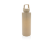 Branded recycled plastic bottle with handle, 500 ml colour beige