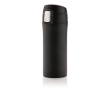 Recycled stainless steel thermos with secure lid, 300 ml colour black