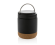 Leakproof recycled stainless steel thermal lunchbox, 400 ml colour black