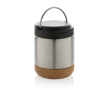 Leakproof recycled stainless steel thermal lunchbox, 400 ml colour silver