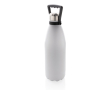 Large, branded thermal bottle with carry handle, 1.5 L colour white