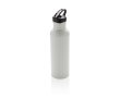 Branded stainless steel bottle with spout, 710 ml colour white