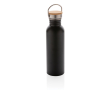 Single-wall steel bottle with lid and handle, 700 ml colour black