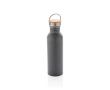 Single-wall steel bottle with lid and handle, 700 ml colour grey