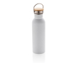 Single-wall steel bottle with lid and handle, 700 ml colour white
