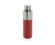 Recycled steel thermal bottle with leakproof cap, 600 ml colour red