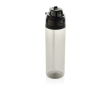 Lightweight recycled rPET bottle, dual leak-proof lid, 800ml colour black