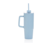 Recycled plastic thermal cup with 3-position lid, 900 ml colour light blue