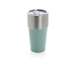 Recycled stainless steel thermal tumbler, anti-drip, 500 ml colour green