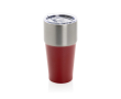 Recycled stainless steel thermal tumbler, anti-drip, 500 ml colour red